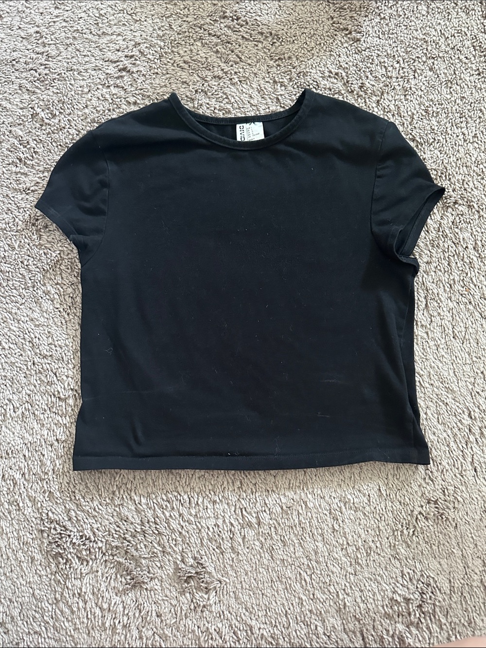 Black H&M BASIC Short-Sleeve Tee